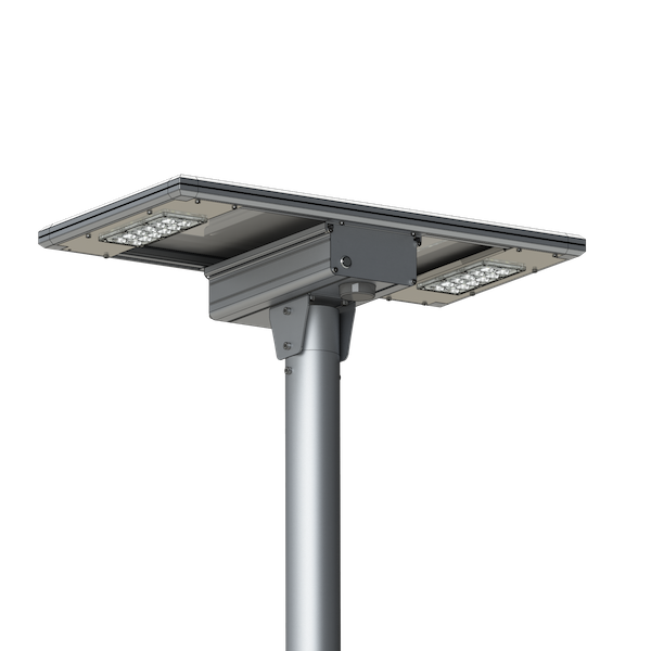 SLS-MZ 2x10W çift LED modüllü güneş enerjili bahçe armatürü